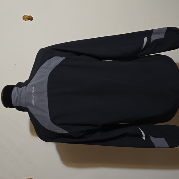 Under Armour Men Sz Sm Black Lightweight Full Zip-Up Windbreaker Inside Pockets - Picture 5 of 10